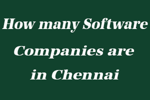 How Many software Companies are here in chennai