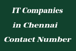IT Companies in Chennai Contact Number