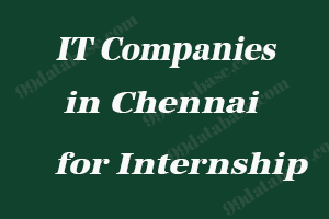 IT Companies in Chennai for Internship