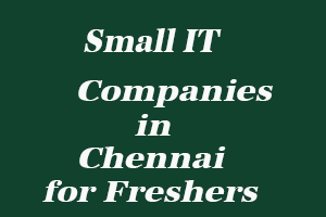 Small it Companies in Chennai for Freshers