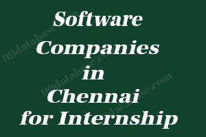 Software Companies in Chennai for Internship