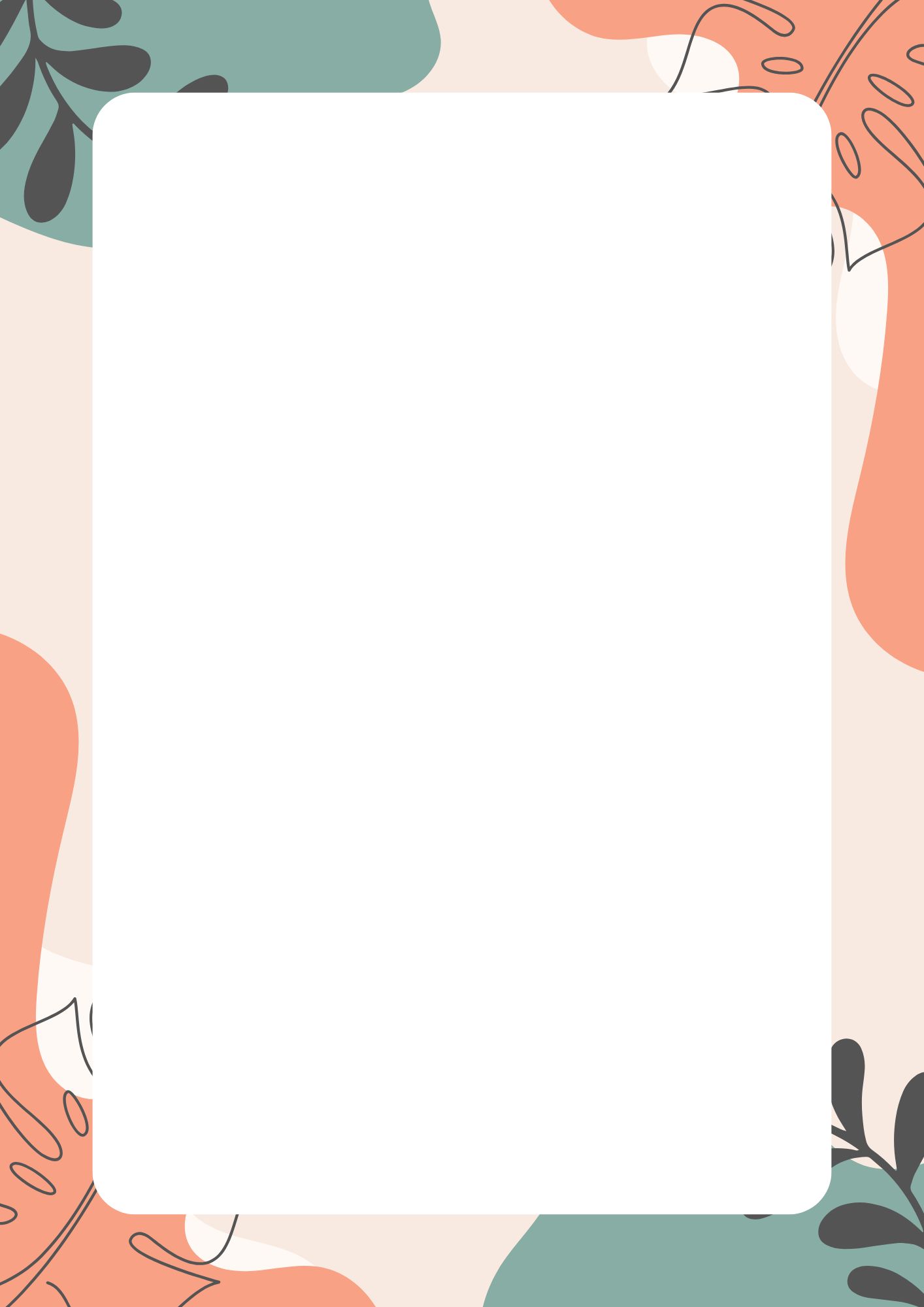 Brown And Green Aesthetic Page Border=