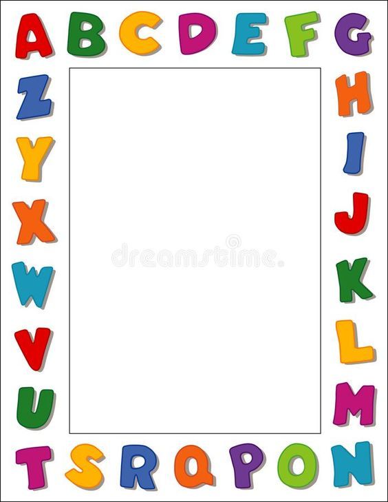 Alphabet Picture Frame, Portrait Stock Vector